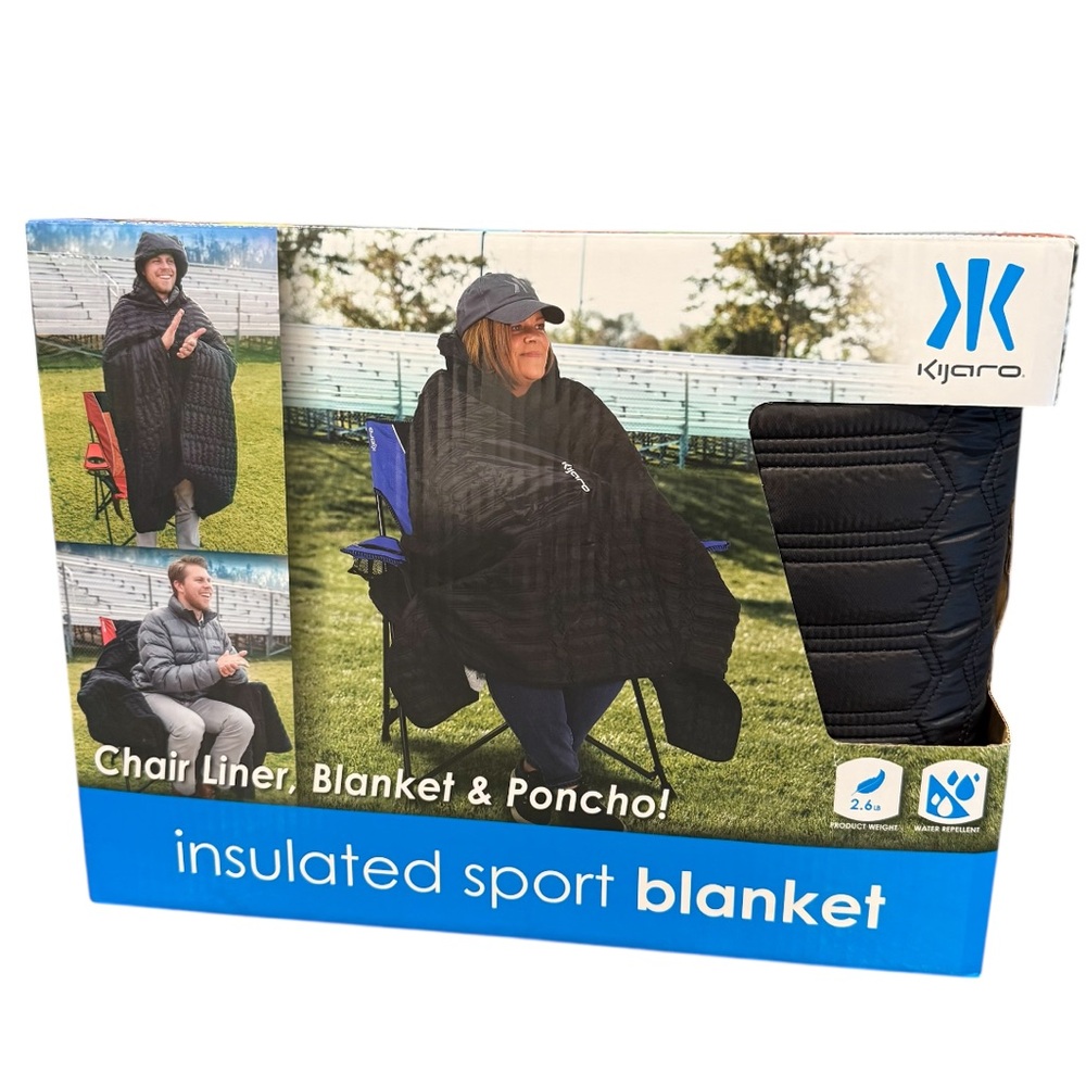 Kijaro insulated sport jacket poncho black NWT NIB